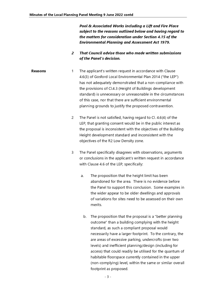 Agenda Of Local Planning Panel Meeting Thursday 23 June 2022