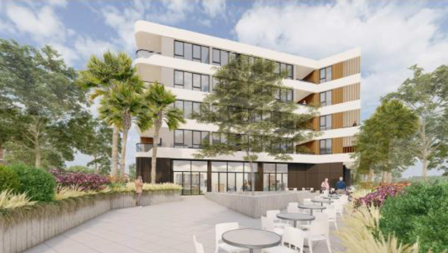 A building with tables and chairs outside

AI-generated content may be incorrect.